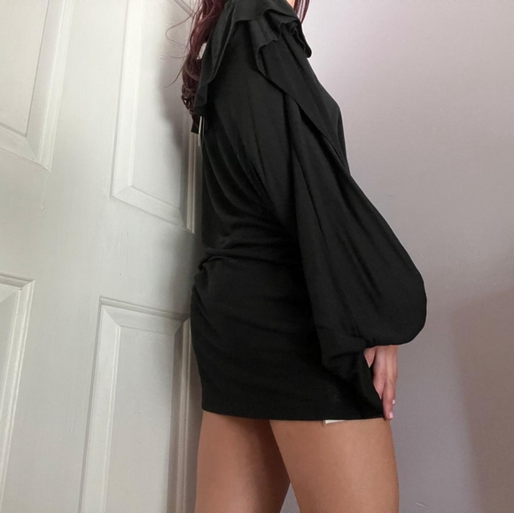 STELLA MCCARTNEY💥New💥🥳HOST PICK🥳Black Flutter Sleeve Dress - Picture 3 of 12